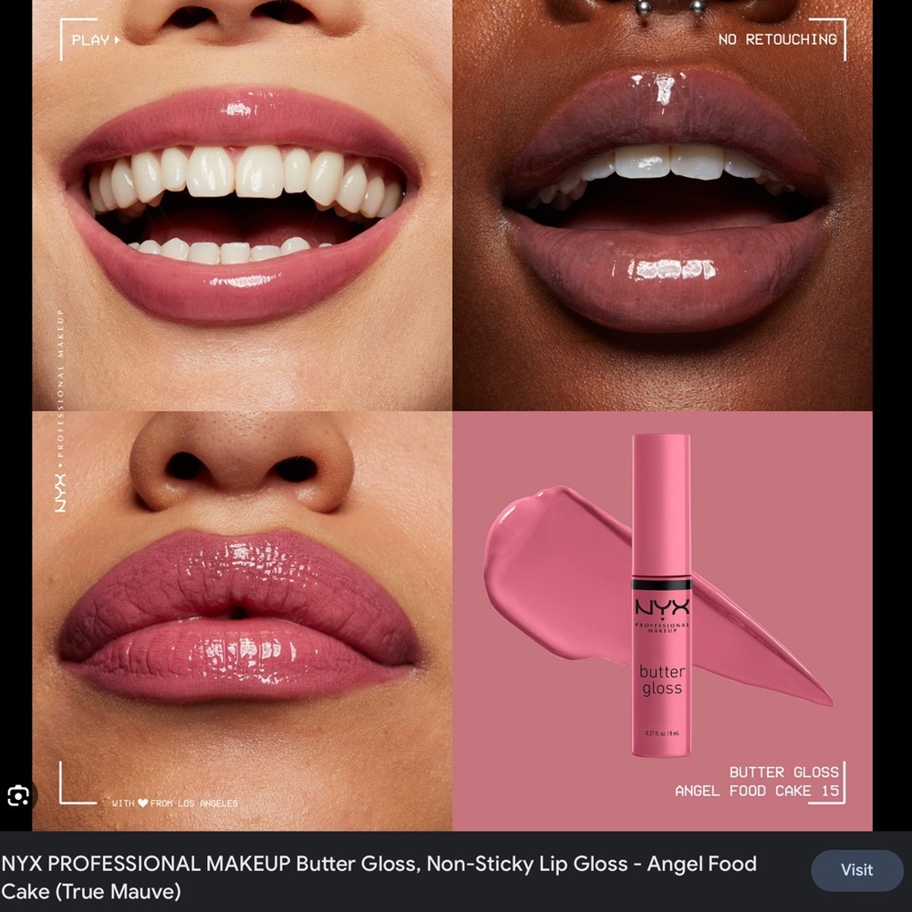 NYX Butter Gloss Angel Food Cake Lip gloss 3 pack
